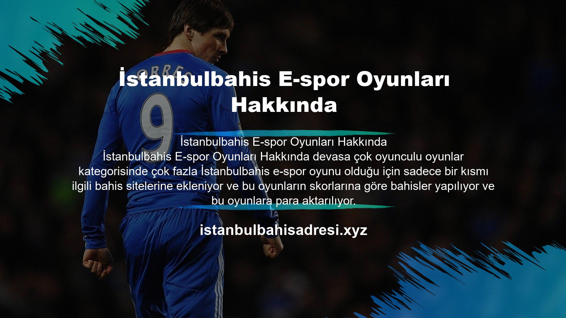 Sitede sunulan İstanbulbahis e-spor seçeneklerinden yararlanmak ve bahis yapmak isteyen kullanıcıların öncelikle kayıt olmaları gerekmektedir